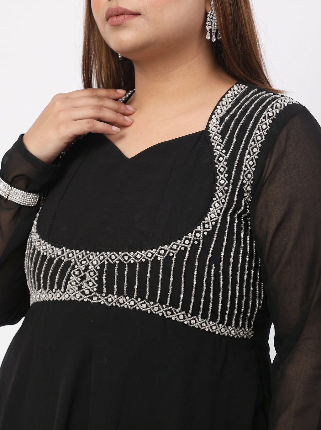Midnight Pearl Anarkali