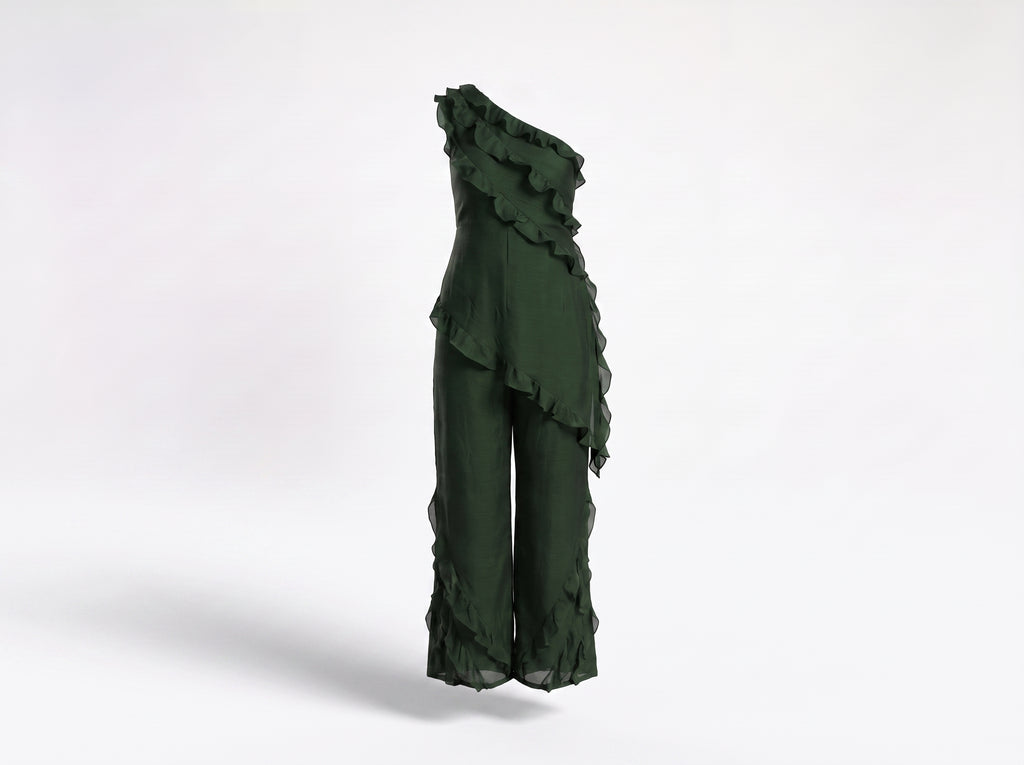Emerald Ruffle Co-ord Set
