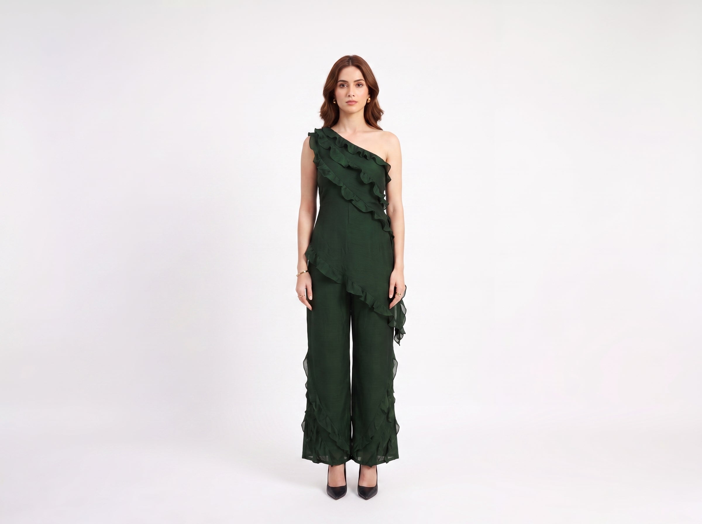 Emerald Ruffle Co-ord Set