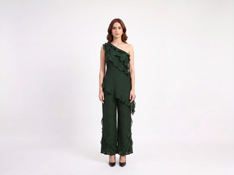 Emerald Ruffle Co-ord Set